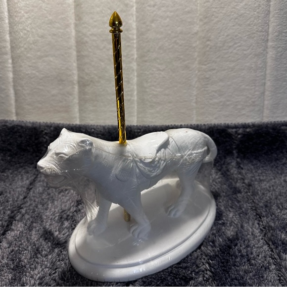 SALE!! DIY Creative crafts ready to paint plaster carousel tiger vintage - Picture 11 of 16